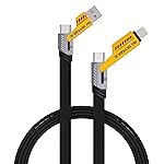 Nu Republic Blaze Fusion-Q 65W 4-in-one 1.2m USB-A to Type-C to Type-C + Type-L Metal Connector Fast Data Charging Carbon Texture Braided Cable (Black)