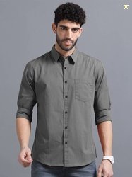 METRONAUT Men Regular Fit Solid Spread Collar Casual Shirt