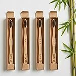KATS Organic Bamboo Toothbrush for Adults (Pack of 4), Charcoal Activated Soft Bristles, Identification Marks, Biodegradable, Anti-Bacterial, Eco-friendly, Natural, Manual