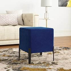 Amazon Brand - Stone & Beam Missoula Ottoman Pouff (Blue)