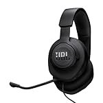 JBL Quantum 100M2 Wired Gaming Headphones, Supports Windows sonic spatial audio, 40mm Realistic Dynamic Drivers, Omnidirectional Detachable Mic, Breathable Memory Foam cushions, PC/Xbox/PS/3.5mm-Black