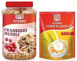 Amazon Brand Solimo - Cranberry Muesli 1kg & Amazon Brand Solimo - Cor