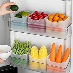 HomeWiz 4-Piece Fridge Storage Box Set | Multipurpose Transparent Plas