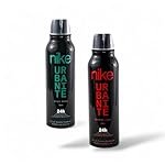 Nike Urbanite Deodorant for Men, Spicy Road & Woody Lane, Pack of 2 x 200ml | Long-Lasting Fresh Scent