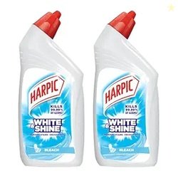 Harpic 500 ml (Pack of 2) - Bleach, White and Shine Disinfectant Toile