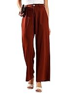 KOTTY Women’s High Waist Wide Leg Trousers|Elegant Color Flared Pants|Formal &Office Wear Bottoms for Women|Soft Fabric & Relaxed Fit
