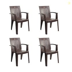 Cello Prominent Set of 4 Chairs (Ice Brown) | Strong and Durable | Eas