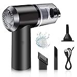 3-in-1 Portable Car Vacuum Cleaner with Blower, USB Rechargeable, Black, Wireless Handheld Mini Design, Strong Suction, Washable HEPA Filter for Car, Home, Travel