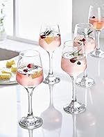 Solimo Wine Glass Set, 310ml, Set of 6, Transparent