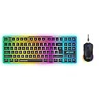 Ant Esports KM730 Pro Gaming Wireless TKL Keyboard Mouse Combo Rechargeable RGB Backlit Tenkeyless Compact 87 Keys 6 Button for Computer Laptop PS4 PS5 – XP/7/8/10 iMac MacBook Xbox one X â Black