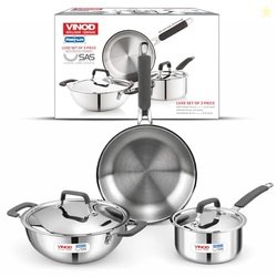 Vinod Luxury Edition Triply Stainless Steel Cookware Set 5 Pc - Superi