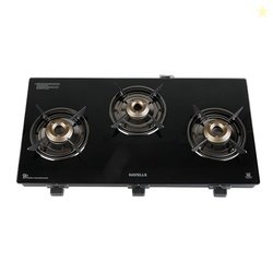 Havells GEOSLIM Gas stove |3 Heavy Duty Forged Brass Burner|6 mm Tough