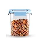 CELLO Stylelock Kitchen Storage Container Box 1510 ml, Baby Blue | Multipurpose Airtight See Through Plastic Kitchen Storage Organiser Container Canister for Flour, Spices, Cereal, Grains & Groceries