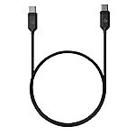 Zebronics Type C – Type C Braided Cable, 60 Watts, Upto 480Mbps Data Sync, Fast Charging, 1 M, Compatible with iPhone 15 & 16 Series, iPad, MacBook, Samsung, Android (Wattz 60CC5, Black)