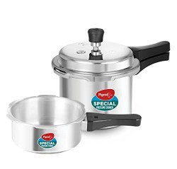 Pigeon by Stovekraft 12708 Aluminium Pressure Cooker Combo, Outer Lid,