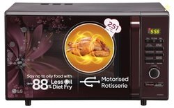 LG 28 L Convection Microwave Oven (MC2886BRUM, Black, 360 Motorised Ro