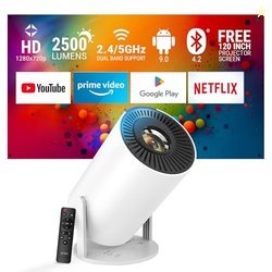Ant Esports View 521 Smart LED Projector - White | 1080P & 4K Support