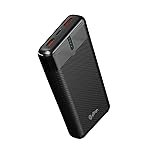 pTron Dynamo Surge 20000mAh 22.5W Fast Charging Power Bank, Supports VOOC/Wrap/Dash USB Charging, USB Type-C Input, 20W PD Fast Charging, 3 Outputs, 1 Input & Multiple Layers of Protection (Black)