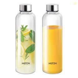 MILTON Costa 1000 Pet Water Bottle Set of 2, 1 Litre Each | Airtight &