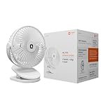 Orient Electric Orbis Rechargeable Personal Fan | 360Â° Rotation | 1800 mAh Battery | 4 Speed Modes with Timer | Quiet Operation | USB Type-C Charging | Clip-On Mini Fan (White)