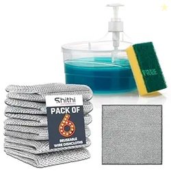 Double Layer 2-in-1 Liquid Soap Dispenser for Kitchen & Multipurpose N