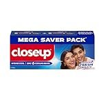 Closeup Intense Cool Blue Gel Toothpaste with Cooling Beads | Intense Cooling | 18 Hours of Fresh Breath, 300g (150g x 2)