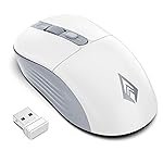 Archer Tech Lab Wireless Mouse, 2.4GHz USB Nano Receiver,3 DPI (800/1200/1600), Ergonomic Lightweight Design 55g, 10M Range, Plug & Play,2 Million Clicks, for Windows PC/Laptop (Precision 100-White)