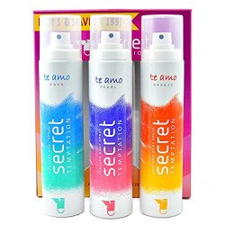 Secret Temptation Te Amo Aqua, Breeze and Pearl No Gas Deodorant Perfu