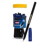Reynolds AEROSLIM Ball Pen SET – 25 BLUE PENS WITH COMFORTABLE GRIP |BLUE BALL PENS FOR WRITING | PEN FOR STUDENTS & OFFICE STATIONERY | 0.7 mm TIP SIZE