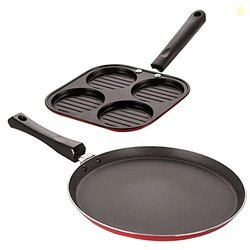 Nirlon Nonstick Cookware Combo Set of 2 Pieces Dishwasher Safe Includi