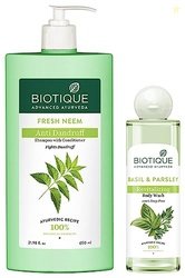 Biotique Bio Neem Margosa Anti Dandruff Shampoo & Conditioner, 650ml &