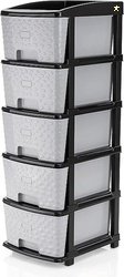 HUMBLE KART 5 Compartments Plastic Modular Chest Storage Organize...mo