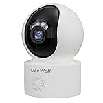 USEWELL 2MP Full HD Indoor WiFi CCTV Camera | Pan Tilt 360Â° View | Color Night Vision | Motion Detection | 2-Way Talk | Home & Office Security Camera | Supports SD Card for recoding