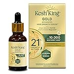 Kesh King Gold Advanced Hair Growth Serum â 21% Growth Actives with 3% Redensyl, 3% Anagain, Procapil, Kopexil Aqua & Ayurvedic Herbs | Visible Regrowth & Hair Fall Control | Women & Men | 30ml