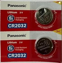 Panasonic Cr2032 Battery (2 Pack) - Panasonic, Lithium Coin Cell, 3V N