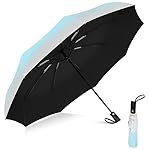 TEKCOOL Umbrella, UV Big Size Umbrella for Sun Protection Rain Windproof Strong large 3 fold for men women kids boys girls Perfect small & stylish Windproof & Compact(Green)