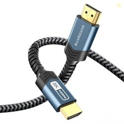 BlueRigger 10K 8K HDMI 2.1 Cable 48Gbps (3FT, 8K 60Hz, 4K 120Hz, eARC,