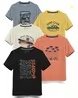 HELLCAT Pack of 5 Printed Round-Neck T-Shirt