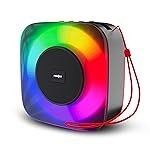 FRONTECH 15W Portable Wireless Multimedia Speaker with Bluetooth 5.3, FM, USB, TF Card, Mobile Holder, RGB LED Lights, 6 Hrs Playback, 1000mAh Battery, 1 Year Warranty (Red)