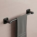 Amazon Basics Self Adhesive 12 Inch Towel Rod for Kitchen & Bathroom | Aluminium Towel Rack | Rust Resistant Clothes Hanger & Towel Holder â No Drill Pack of 1