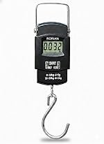 RORIAN Electric Portable Digital Hanging Scale â 110lb/50kg High Precision Portable Hook Scale with Backlit LCD for Travel and Home â Multi-Purpose Use (Black S1) (3 Months Warranty)