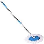 PUERTO 360- Degree Spin Mop Stick Rod with 1 Microfiber Refill | Standing Pocha with Easy Grip Handle for Floor Cleaning Supplies Product for Home, Office (Mop)(Multicolor,Pack of 1)