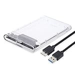 GLINK GHD014-2.5″ USB 3.0 Transparent Premium External HDD Enclosure for SATA SSD HDD for Laptop Hard Disks | High Speed USB 3.0 Upto 5 GBPS | Supports 6TB | Tool Free Installation | Transparent