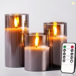 Amazon Basics Flameless LED Candles with Remote Controller & Timer|Gol