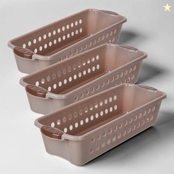 Urbane Home Pack of 3 Storage Basket | Storage Organizer for Kitchen-R