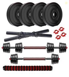 Amazon Brand - Symactive PVC 10 Kg 3-in-1 Convertible Dumbbells Set |