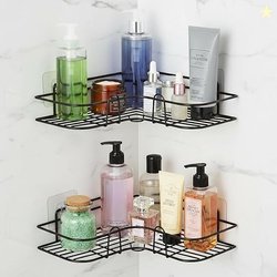 Amazon Basics Self-Adhesive Corner Shelf | No-Drill, Wall-Mounted Orga