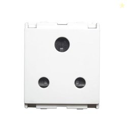 Wipro Northwest Venia 6A 3 - Pin Socket With Euro Pin, White (pack of