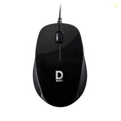 Wired Mouse DS112-Black with USB Type C Connector, 1200DPi, Lightweigh