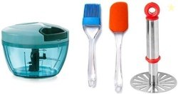 Flipkart SmartBuy Unique Chopper Set Masher, Spatula Brush & 450m...mo